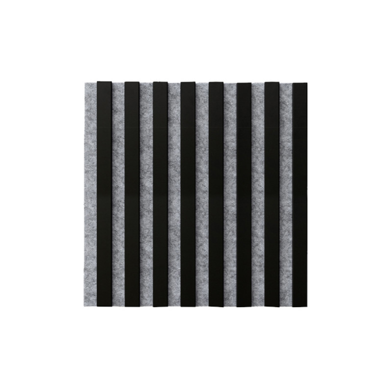 Koka sienas panelis 400 x 400mm (Grey – Matte black)